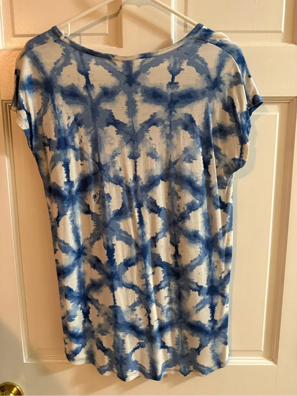 Michael Kors Blue Tie-Dye Short Sleeve Women’s Top
